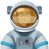 👨🏿‍🚀 man astronaut: dark skin tone display on Facebook